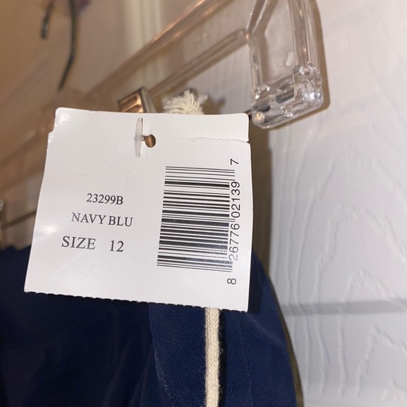 NEW Caribbean Joe Island Supply Company Swim - size 12 navy - Picture 3 of 4